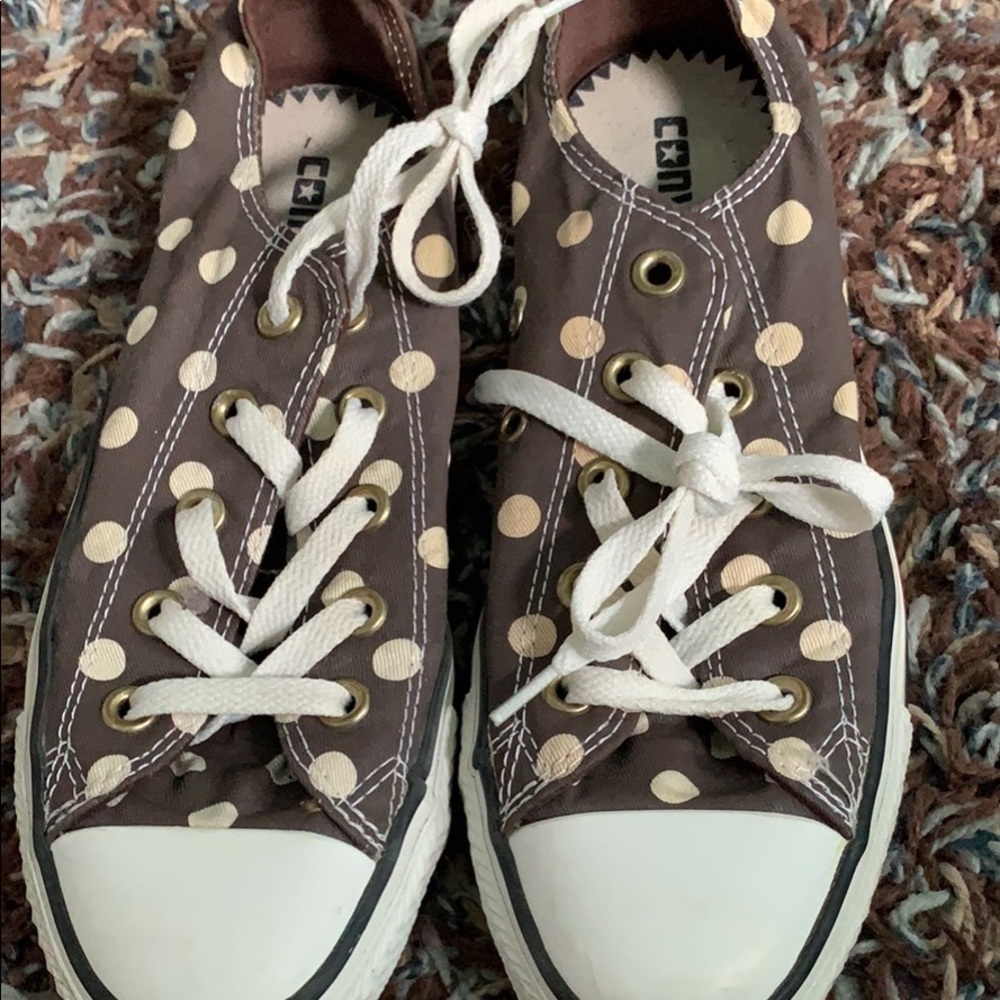 Brown Polka Dot Converse